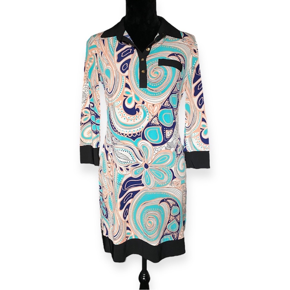 Ali Ro Teal Casual Boho Dress